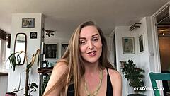 Sexy sarah works her magic fingers to orgasm in softcore masturbation.