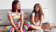 Marina gold and rosie cage fucking and swallowing cum