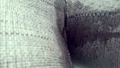 Showing tits in public garden then wetting tight panties