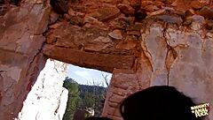 this brunette slut loves outdoor anal fucking