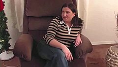 hailey chubby wife stripped and spanked then gagged with cock