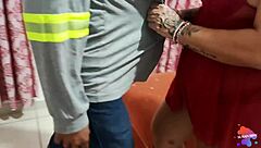 Novinho rushes home to fuck me hard in the living room!