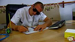 this super sexy french bitch loved sucking that big magic stick in that fucking office