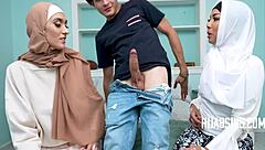 हिजाब वाली स्टीपसिस एविडेंस डिलीट करने के लिए टैबू फकिंग अग्री करती है, ग्रुप एक्ट में पकड़ी गई