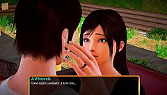 redhead teen with big tits and ass plays family game at home