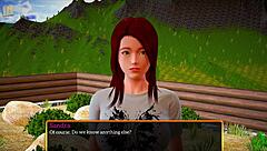 redhead teen with big tits and ass plays family game at home