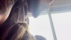 Vizinho Me Olhando, Chamei Corno Marido Pra Chupar Enquanto Ele Vê