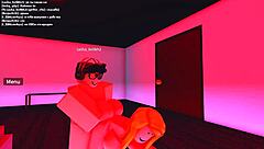 Bold intense sex scene in Roblox virtual world