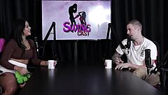 Amateur group sex outdoors in sheets