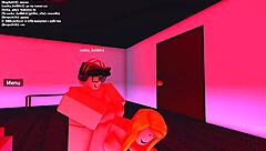 Bold intense sex scene in Roblox virtual world