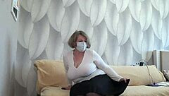 mature wife records a video for her husband, roleplaying cuckold with wet holes and dirty talk