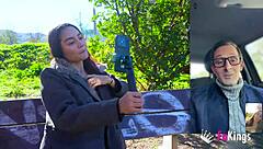 Allison Sweet Hunts for Cock Among Followers, Flashing Tits on the Street