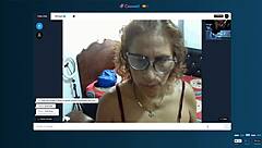 Mature woman with big tits getting cum all over