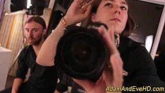 Lingerie Lesbians Masturbate In Heels And Stockings!