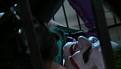 Katwoman Jennifer Dark prowls into a prison cage for a hot 3way 😈