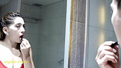 blonde photoshoot turns into roleplay with fingering and monster cock