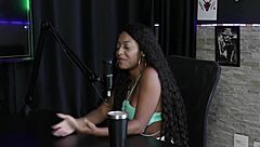 Vicky's wild menage in sheer red lingerie left her craving more 😍