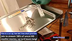 I spread my small 18+ tits for daddy, orgasming as his slut in latex gloves.