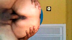 beautiful asian woman gives blowjob and rides big cock of latino man