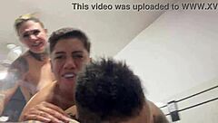 Aquele sexo gostoso sentindo a socada ate o fim no cu e na buceta no pelo ate gozar juntos