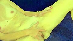 horny milf caroline stuffs dildo deep in her wet pussy for intense orgasm until she cums hard