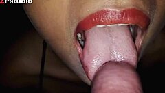 sexy susy getting cum in mouth after blowjob 😋