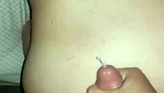 cumming on wife's back in doggystyle position