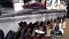 Glamorous czech kitten tempted in mall and drilled in pov