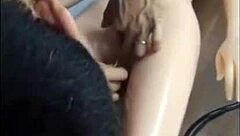 Intense quality testing of sexy fuck doll