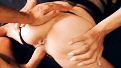 Naughty wife in stockings asks for hard anal from husband in pov