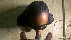 My sexy ebony roommate sucks my dick dry in the dorm