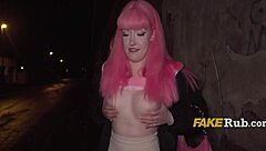 Pink-Haired Euro Slut Pounded In Prague
