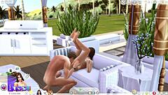 this sims 4 animation has a busty girl fucking wildly 😏