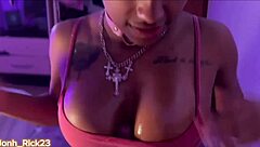 Ebony Guy Gagging on Muscular Brazilian