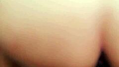 That young Asian teen wife rides a big dildo deep in her tight pussy