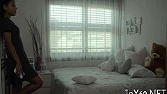 Solo babe rides dildo wet and beautiful