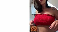 mommy teases with tattoos for tongue tracing