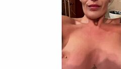 mommy teases with tattoos for tongue tracing