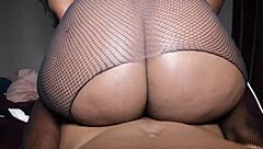 Big booty amateur ebony in fishnet stockings sucks and fucks peter longs black cock