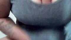 Thekinkyfuckers tattooed brunette wife contrasts her natural tits and boobs while fucking that huge dildo.