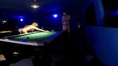 latina lesbians play on pool table