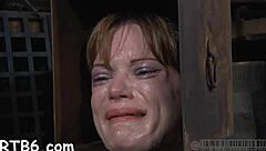 Beautiful babe's sweet nipples receive painful sucking and brutal fucking