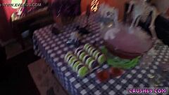 Out of family crony's step sister swallows in taboo teen fun!