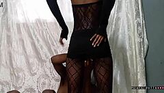 18Y Old Ebony Slut Fucked With Toys In Skirt