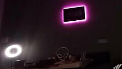 Amateur curvy Latina practices submissive girlfriend role with hot stepsister, spanking her big tits and fat ass in dirty young action. She moans from the intense natural tits play.