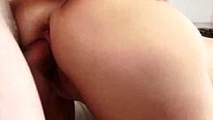 Gonzo beauty interviewed for casting. Pussyfucked doggystyle with cum on ass.