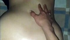 Roommate's first anal experience in doggystyle