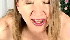 Watch the stepmom seduce her stepson with a striptease and blowjob!