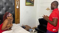 horny cougar bends over for hotel attendant