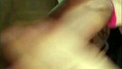 This brazilian is giving a delicious blowjob to the dark-skinned guy with big tits 😋